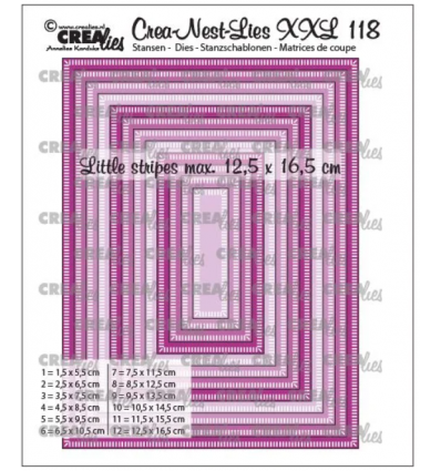 Dies Rectangles with little stripes - Crealies