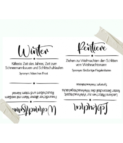 Clear Stamp Set "Weihnachts Definitionen II" - Creative Depot