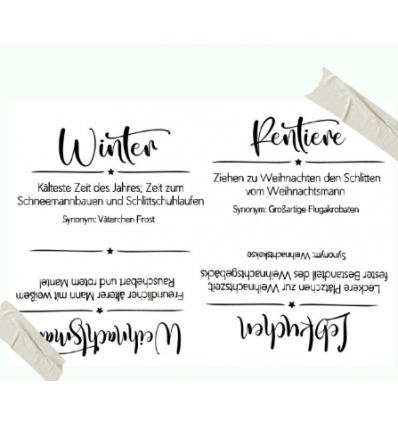 Clear Stamp Set "Weihnachts Definitionen II" - Creative Depot