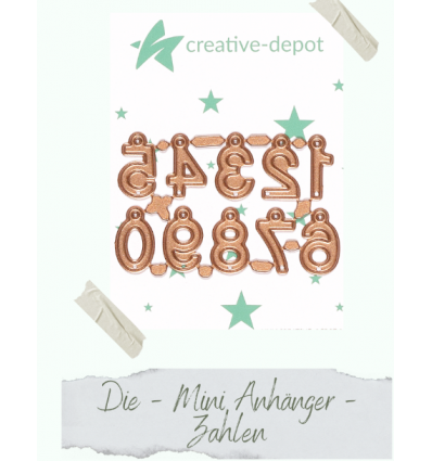 Pochoirs de découpe mini pendentifs chiffres - Creative Depot