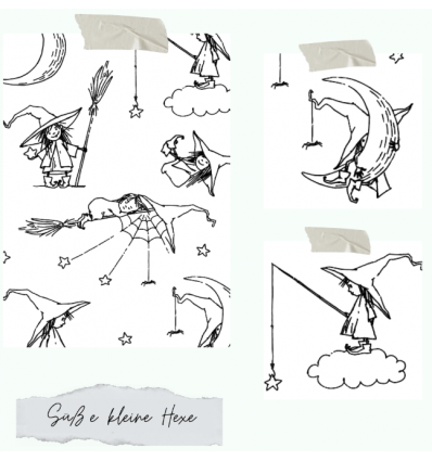 Silicone stamp set “Sweet little witch” - Creative Depot