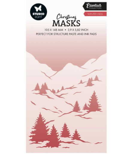 Stencil Schablone Winter Hills - Studio Light