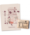 Stempel Haus 9 Outline - cats on appletrees