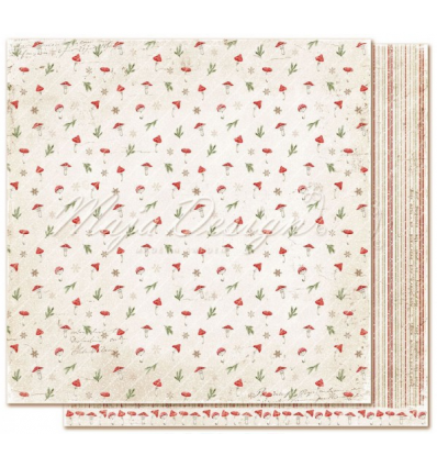 Scrapbooking Papier Woodland Christmas Regardful 12x12" - Maja Design