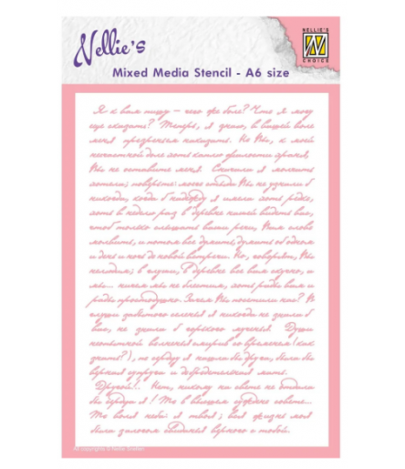 Stencil A6 Size Writing- Nellie's