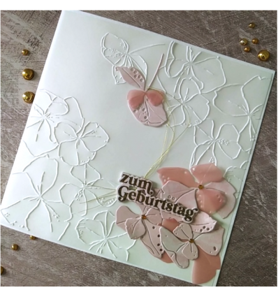 Prägefolder Grosse Blüten - Charlie und Paulchen