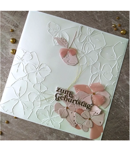 Prägefolder Grosse Blüten - Charlie und Paulchen