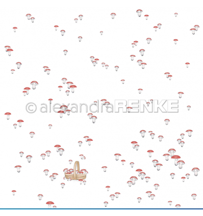 Scrapbooking Designpapier Pilz Gewusel - Alexandra Renke