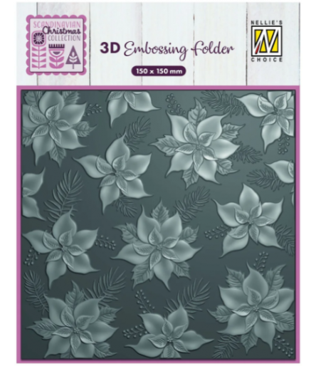 Prägeschablone Weihnachtsstern_Poinsettia, 15x15cm - Nellie's Choice