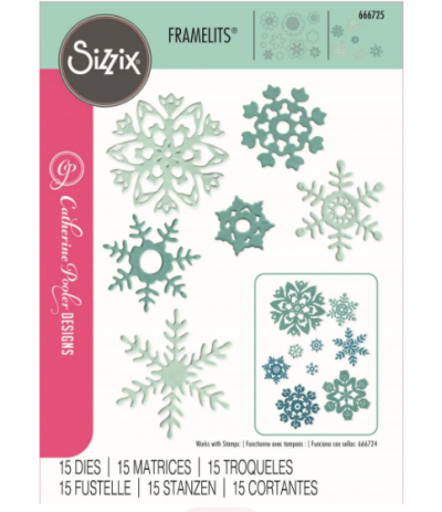 Stanzschablonen Sterne White Christmas #2 Christmas Stocking - Sizzix