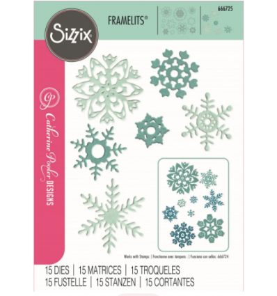 Stanzschablonen Sterne White Christmas #2 Christmas Stocking - Sizzix