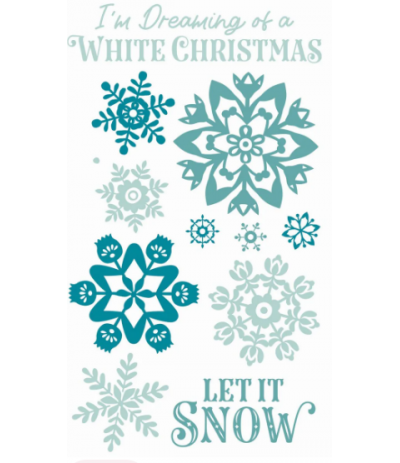 Clear Stamps Stars White Christmas No2 - Sizzix