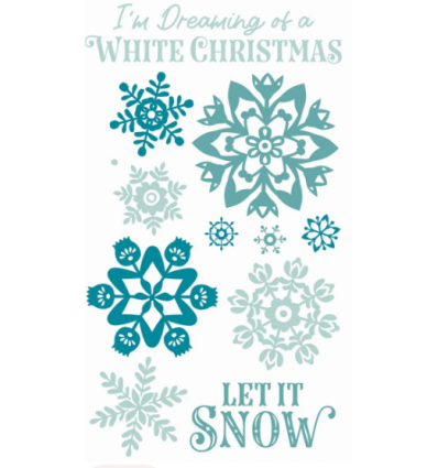 Clear Stamps Stars White Christmas No2 - Sizzix