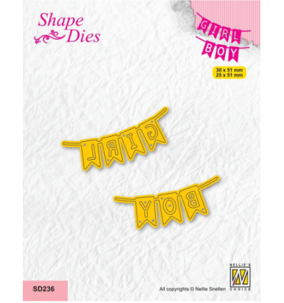 Pochoir de découpe  GIRL BOY - Nellie Snellen