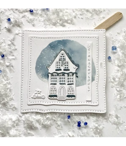 Cutting dies Christmas house with stone staircase - Charlie & Paulchen