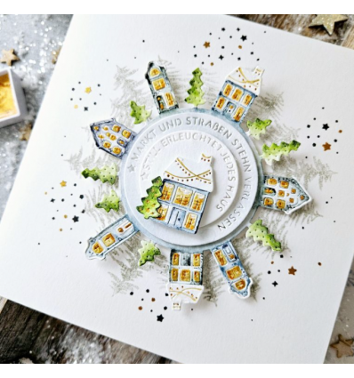 Matrices Couronne de maison de Noël - Charlie & Paulchen