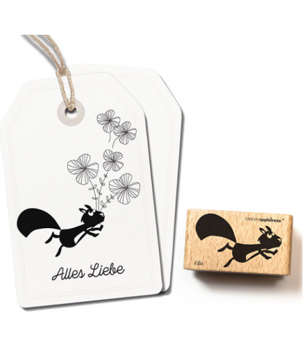 Stempel Eichhörnchen Ella - springend - cats on appletrees