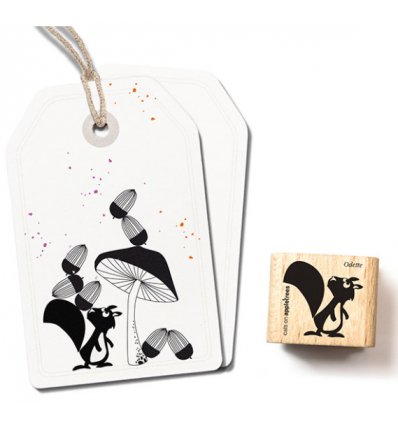 Stempel Eichhörnchen Odette - springend - cats on appletrees