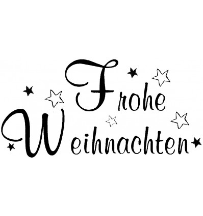 Frohe Weihnachten mit Sternen Stempel