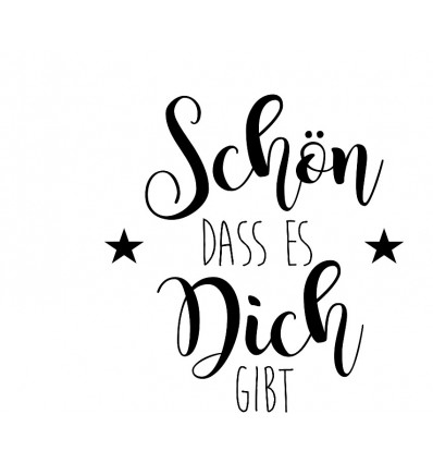Schön dass es dich gibt Stempel auf EZ Mount