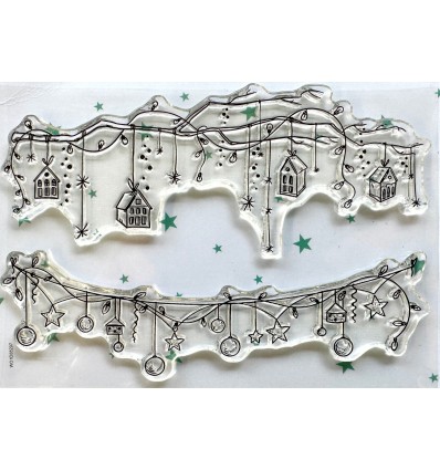 Silicone stamp set Bordüren mit Häuschen - Creative Depot