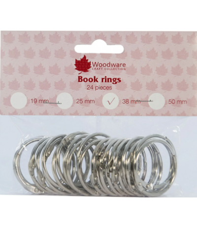 Heftringe Buchringe silber 38mm 12 Stk.