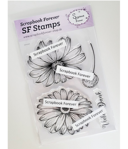 Tampons en silicone Clear Stamps Blumen - Scrapbook Forever
