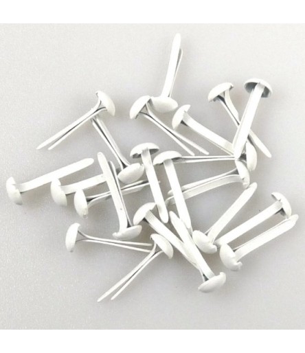 Brads Round white 3mm - Nellies