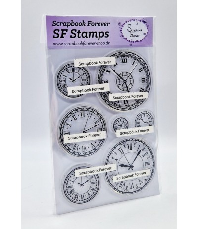 Clear Stamps Uhren - Scrapbook Forever