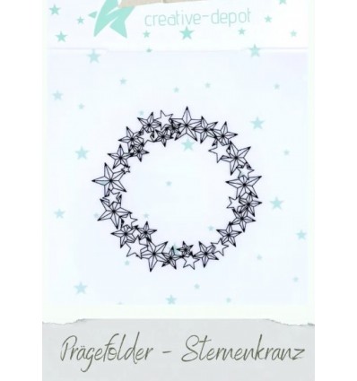 Star wreath Embossing folder - Creative Depot