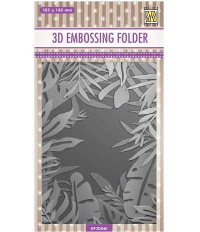 Pochoir de gaufrage 3D Feuilles tropicales- Nellie's Choice