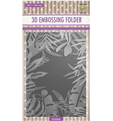 3D embossing folder Tropical leaves- Nellie's Choice