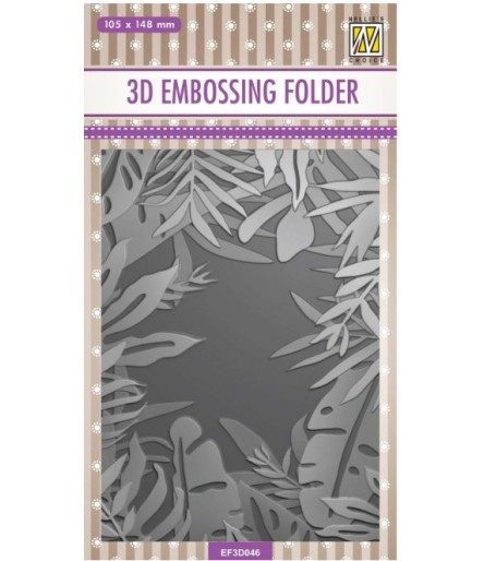 Pochoir de gaufrage 3D Feuilles tropicales- Nellie's Choice