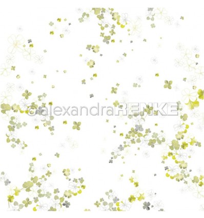Scrapbooking Papier Glücksklee Gestöber klein  - Alexandra Renke