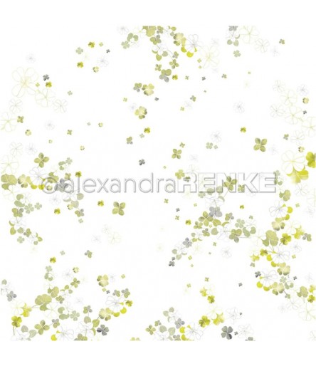 Scrapbooking Papier Glücksklee Gestöber klein  - Alexandra Renke