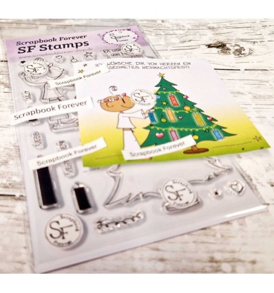 Silikonstempel Clear Stamps  Gesegnetes Weihnachtsfest - Scrapbook Forever