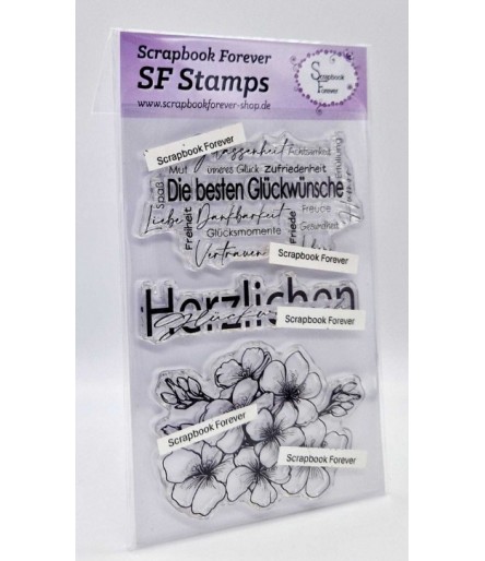 Silikonstempel Clear Stamps Herzlichen Glückwunsch - Scrapbook Forever
