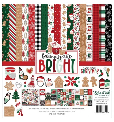 Scrapbooking Papier Baking Spirit, 12" x 12" - Echo Park