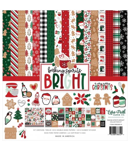 Scrapbooking Papier Baking Spirit, 12" x 12" - Echo Park