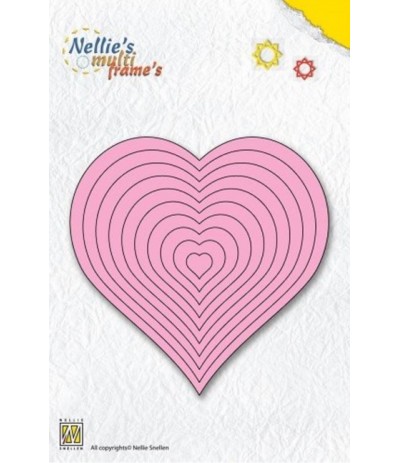 Pochoirs de découpe 10 cœurs - Nellie's Choice