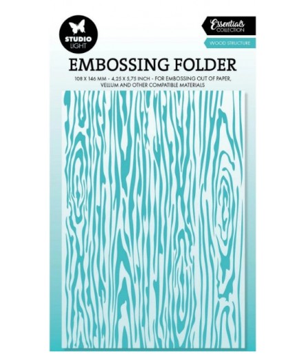 Prägeschablone Embossing Folder Holz - Studio Light