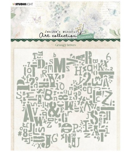 Embossing Folder Grungy Letters - Studio Light