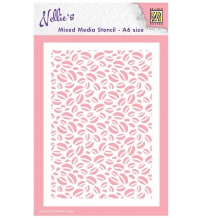 Stencil Pochoir A6 Coffee-Beans- Nellie's