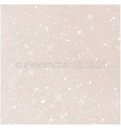 Scrapbookingpapier Sternenhimmel Teetassen Grau- Alexandra Renke