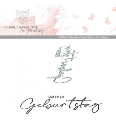 zum Geburtstag cutting dies - Charlie & Paulchen