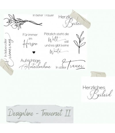 Silikonstempel Trauerset II - Charlie und Paulchen