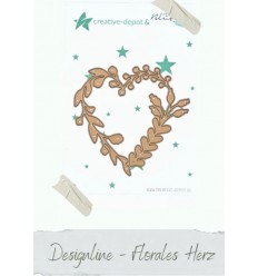 Cutting die floral heart - Creative Depot