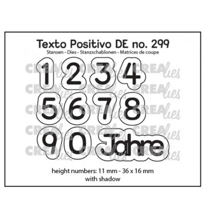 Dies Numbers with shadow - Crealies