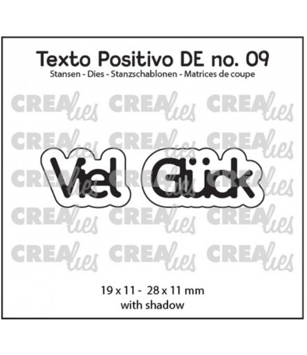 Stanzschablonen Viel Glück mit Schatten - Crealies