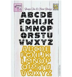 Dies + Clear Stamp - Scandinavian Alphabet